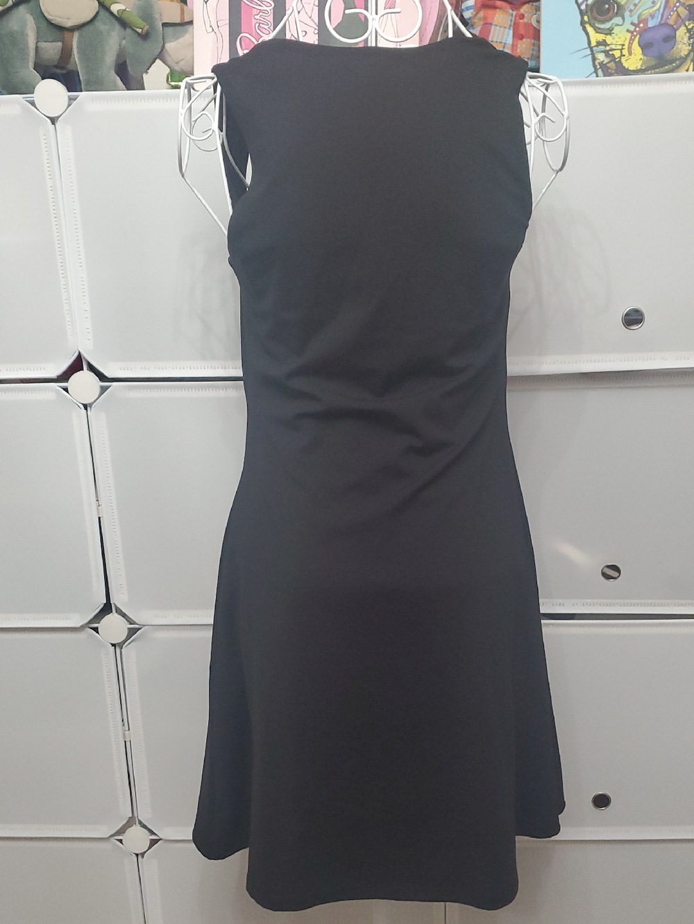 Qinsen Black Square-Neck athletic Mini Dress - Picture 6 of 10